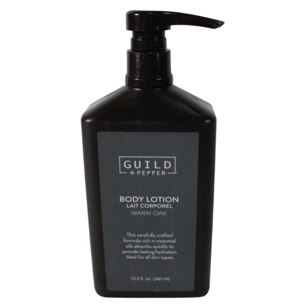 Guild + Pepper Warm Oak Body Lotion 12.2 oz Gilchrist & Soames Pump Bottle NEW